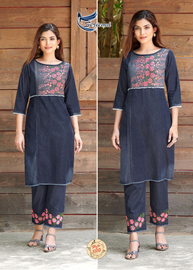 Seriema Kumb Westin Designer Denim Wholesale Party Wear Kurti Catalog
